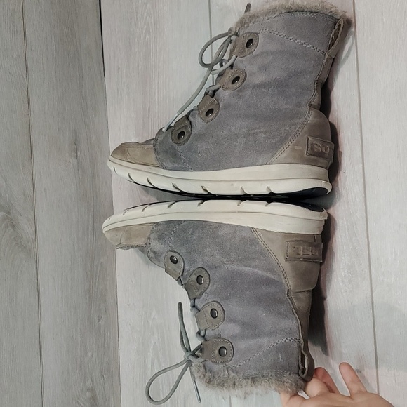 Sorel Women Explorer Joan Ankle Suede Booties shoes sz 8.5 - Picture 8 of 15